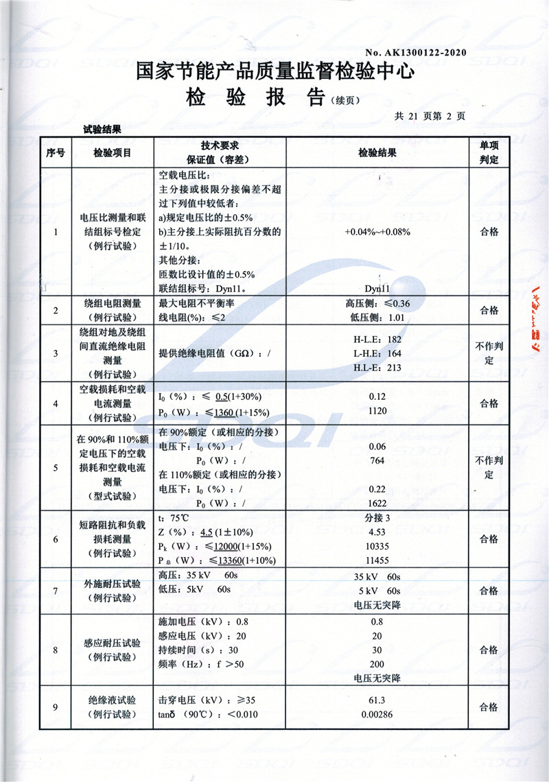 高低压试验报告-S11-1250长丰长丰长丰油浸式变压器-2.jpg